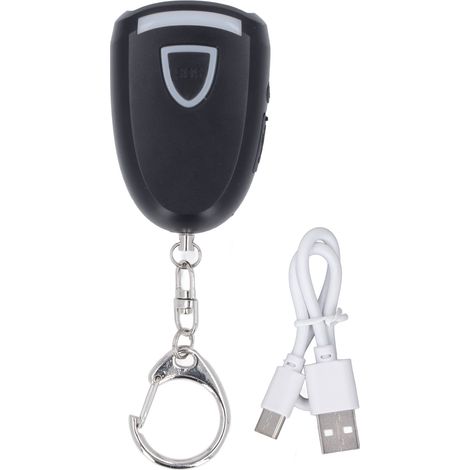 Porte-clés D'Alarme Personnelle, Auto-défense, Sécurité D'Urgence, Rechargeable, Avec Lumière Led, Pour Fêtes, Promenades Nocturnes, Chien
