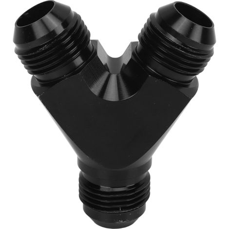 Coupleur Union Raccord Séparateur Revêtement Anodisé Noir Étanche Y Adaptateur Universel Pour Tuyau De Carburant 10an