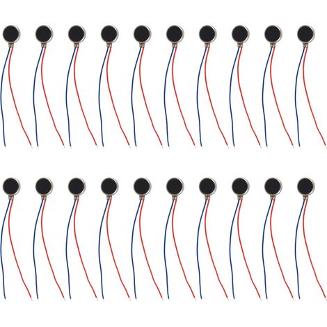 20 Pièces Moteurs De Vibration Mini Minuscule 2 Fils Plat Pièce De Monnaie Bouton Type Moteur Vibrant Pour Téléavertisseur De Téléphone Portable