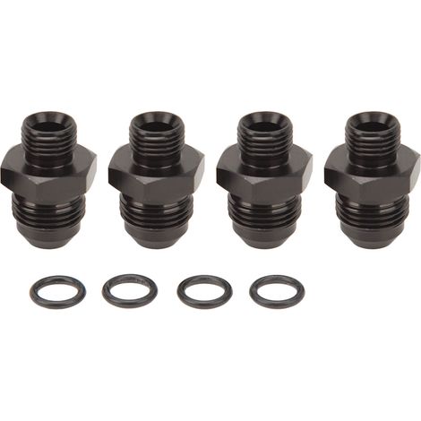 Adaptateur De Joint Torique Polyvalent En Alliage D'Aluminium, Raccord Mâle Orb 1500psi, Pour Pompe De Refroidissement D'Huile Sur Rail De Carburant 6an-8an, 4 Pièces