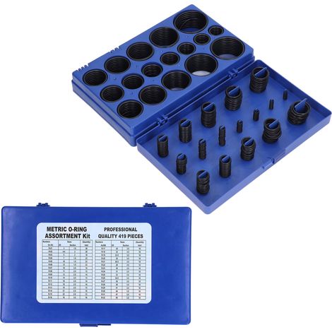 Kit D'Assortiment Hybride En Caoutchouc De Joints Toriques Métriques, 419 Pièces, Pour Robinets De Machines De Plomberie