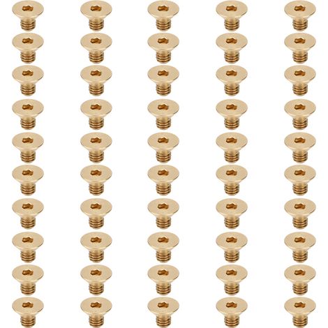 Vis À Douille Hexagonale Plate, 50 Pièces, Matériel De Fixation À Tête Fraisée En Cuivre, Fournitures Industrielles M4m4x6
