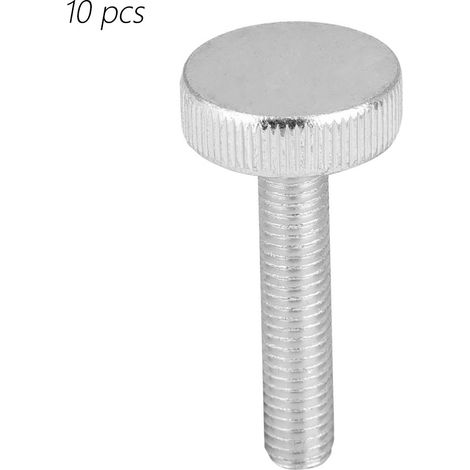 Boulons À Tête Moletée Plate En Acier Au Carbone Zingué M8, 10 Pièces, Vis À Oreilles (m840)