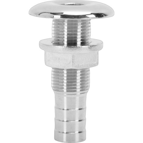 Raccord Barbelé À Travers La Coque, Connecteur D'Entrée De Sortie En Acier Inoxydable 316 Pour Équipement Marin, Demi-filetage De 3/8 Pouces, Sans Joint