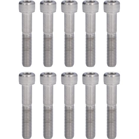 Boulons À Tête Cylindrique En Acier Inoxydable A2-70, Douille Hexagonale Pour Machines Industrielles M10m10x50 10 Pièces