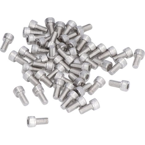 50 Pièces Vis À Capuchon À Douille Boulon Filetage Grossier A2-70 Acier Inoxydable M8x1.25 Din 912m8x20