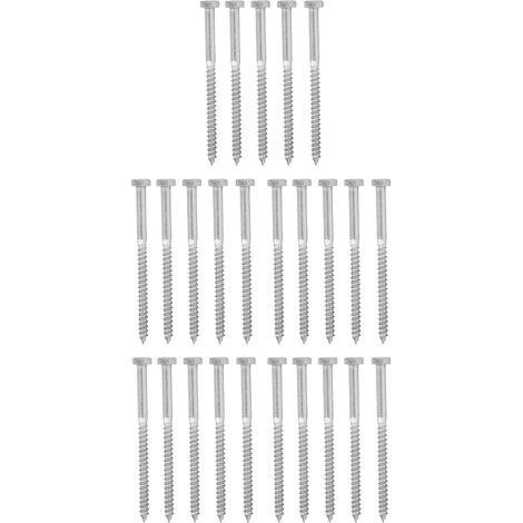 Vis À Demi-filetage En Acier Inoxydable 304, Vis À Tire-fond Hexagonales En Bois, Vis D'Entraîneur Autotaraudeuse M6x90mm