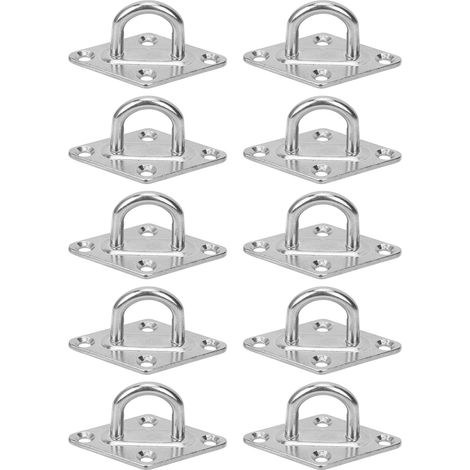 Plaque À Œil En Forme De Diamant M5, 4 Trous, Crochet De Roulement En Acier Inoxydable 304 Pour Bateau, 10 Pièces