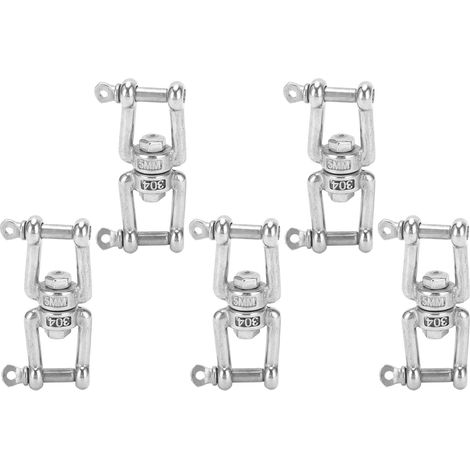 Crochet Pivotant Anti-nœud À Double Extrémité En Acier Inoxydable, 5 Pièces, Accessoires De Gréement