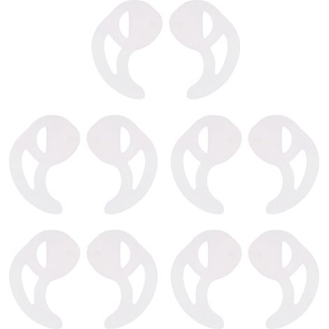 5 Paires D'Écouteurs En Silicone Blanc, Bouchons D'Oreille Pour Conduit D'Air, Doux Et Confortables, Pour Talkie-walkie