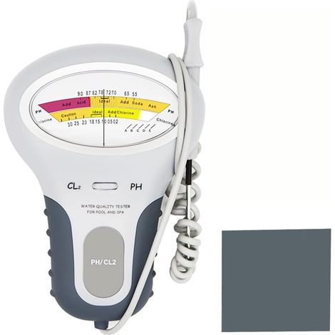 Appareil De Test De Qualité De L'Eau 2 En 1 Pc-102 Testeur De Ph Pour Piscine Spa Testeur De Chlore De L'Eau Mesure Cl2