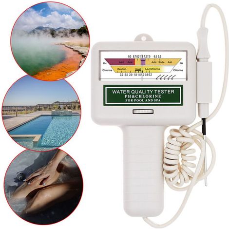 Testeur De Ph Pour Eau De Piscine, Chlore Résiduel, Qualité De L'Eau, Test De Ph