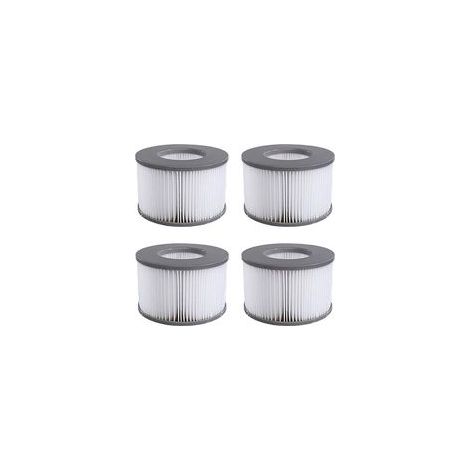 Filtre De Rechange Pour Spa Gonflable Mspa Lite Et Bain À Remous Tourbillonnant – Compatible Modèles Depuis 2020 – Lot De 4 Éléments Filtrants Pour Spas Et Bateaux
