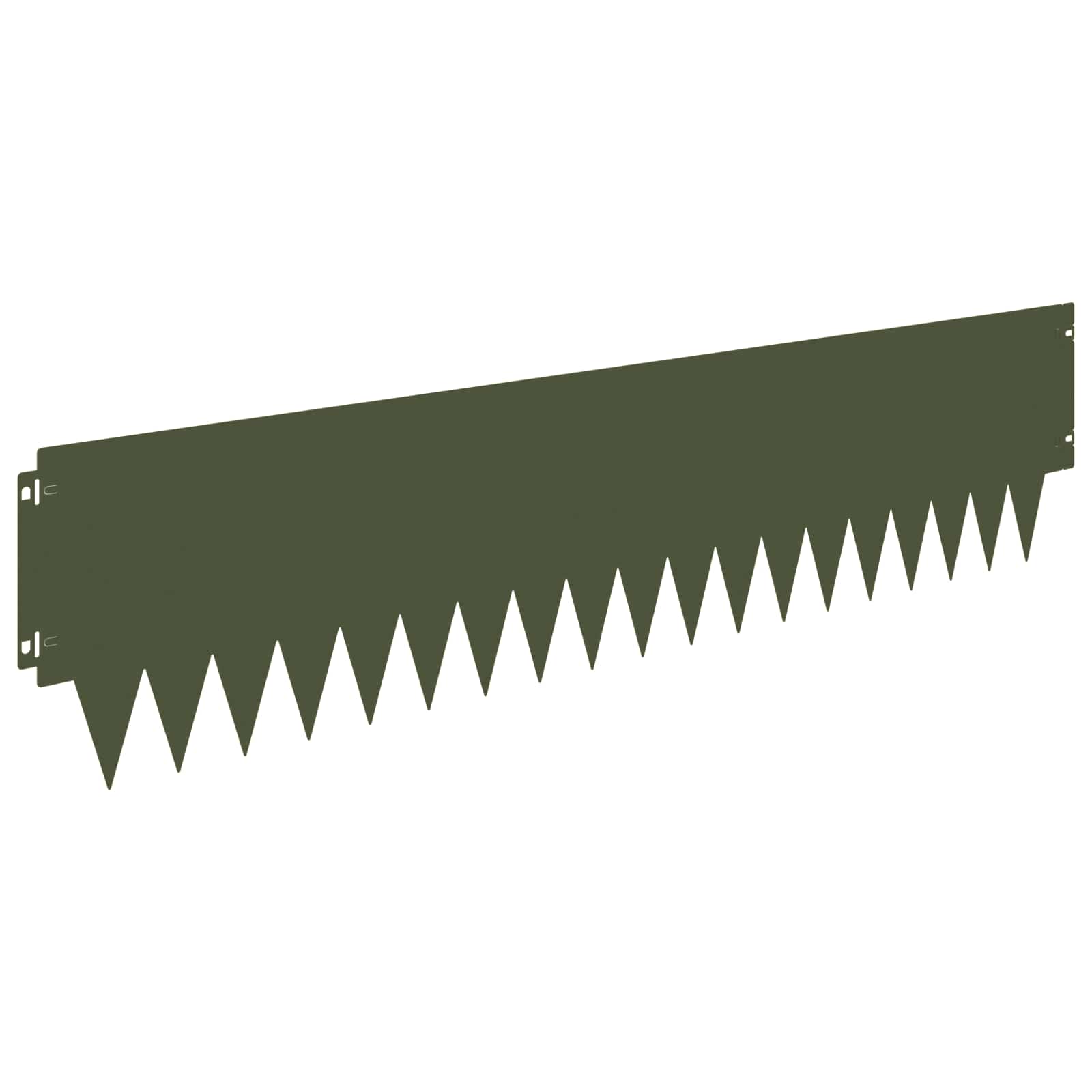 Rasenkante 20 Stk. 103 X 25 Cm Steel Olivgrün Vidaxl