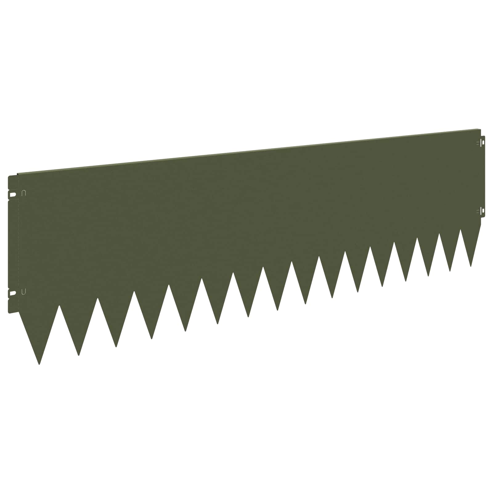 Rasenkante 20 Stk. 103 X 30 Cm Steel Olivgrün Vidaxl