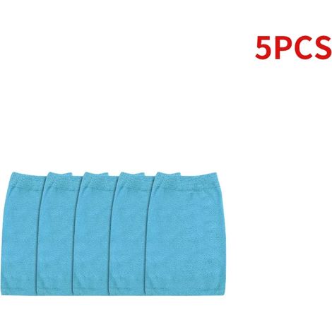Accessoires De Piscine (5 Pièces Bleues) Chaussettes De Rangement Pour Filtres De Piscine En Nylon, Compatibles Avec Les Paniers Et Les Skimmers. Accessoires De Piscine Blancs.