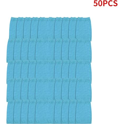 Accessoires De Piscine (50 Pièces Bleues) Chaussettes De Rangement Pour Filtres De Piscine En Nylon, Compatibles Avec Les Paniers Et Les Skimmers. Accessoires De Piscine Blancs.