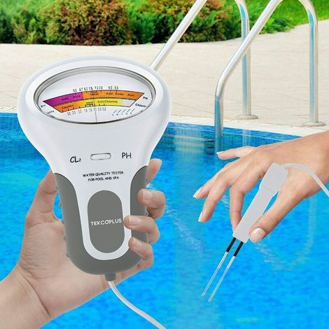 Analyseur De Qualité De L'eau, Testeur Numérique De Chlore Et De Ph Cl2 Pour Piscines, Analyseur De Qualité De L'eau De Spa Avec Sonde Pour Piscines Ou Spas De Taille Domestique, 1 Pile Alc