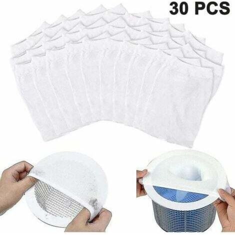 Piscine Filtre Skimmer,30pcs Chaussettes De Skimmer De Piscine,pool Skimmer Socks,pour Attraper Les Feuilles D'Arbre Piscine Protégez La Piscine Propre (20)