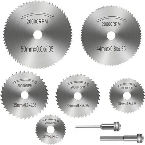8-teiliges Set Kleiner Stahl-kreissägeblätter, Sägeblatt, Mini-kreissägeblatt, Holzsäge, Multifunktionswerkzeug, Hss-blätter Für Rotationswerkzeuge