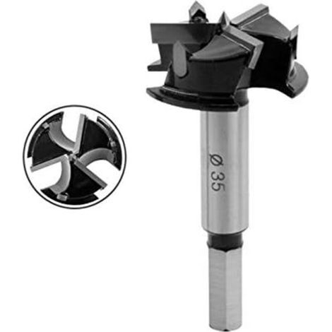 35-mm-forstnerbohrer, Scharnierlochbohrer, Hartmetall-forstnerbohrer Für Holzbearbeitung, Möbel, Türscharnierlöcher. (kkq-35n)