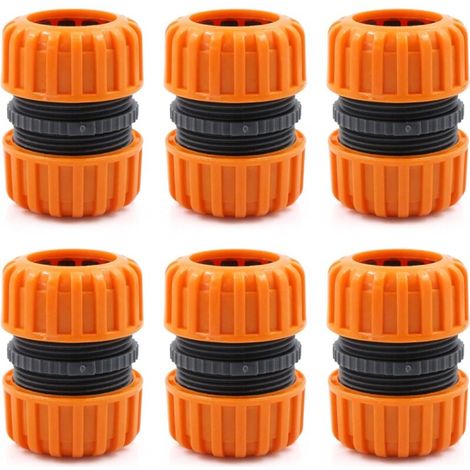 Set Mit 6 Gartenschlauchverbindern – Gartenschlauch-reparaturset – 19 Mm (3/4") – Gelb