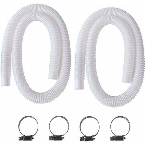 Poolschlauch, 32 Mm Zweiteiliger Schlauch Für Aufstellpools, 150 Cm/59 Zoll Schlauch Für Intex Poolpumpen Mit 330 Gph, 530 Gph Und 1000 Gph