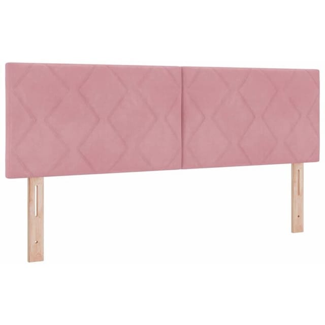 Vidaxl - Led Kopfteil Mit Led -streifenleuchten Manuell Rosa 160 Cm Samt