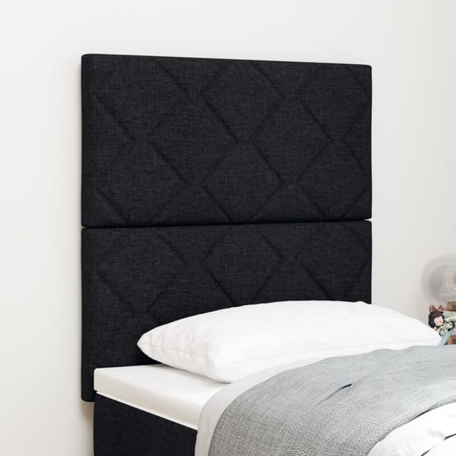Kopfteil Mit Led -streifenleuchten Schwarz 80 Cm Stoff Vidaxl