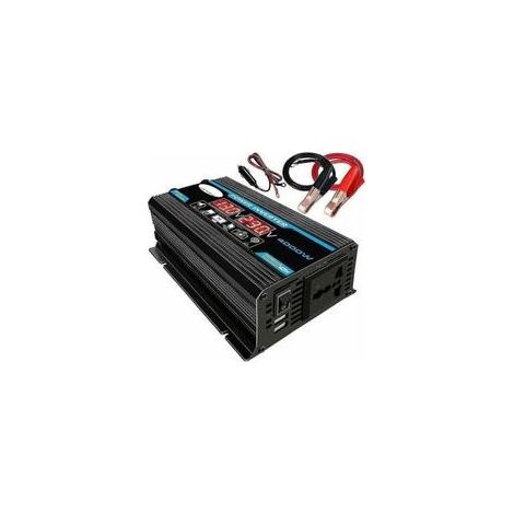 Reiner Sinus-wechselrichter 12v 220v 4000w Mit Transformator, Ausgestattet Mit Europäischem Stecker, Usb-anschluss, Typ-c-anschluss Und Lcd-bildschirm.