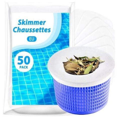 Lot De 50 Chaussette Skimmer Piscine Pour Les Paniers Skimmers Swimming Pool Skimmer Socks Chaussette Pour Filtre Skimmer Préfiltre-muntra