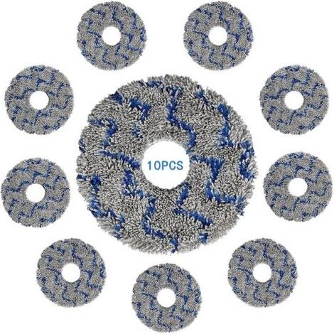 (10 Pièces) Tampons De Vadrouille Lavables Et Réutilisables Pour Ecovacs Deebot X1 Omni/ X1 Pro Omni/ X1 Turbo/ X1 Plus/t10 Omni/ T10 Turbo, Lingettes Anti-taches Fortes En Microfibre