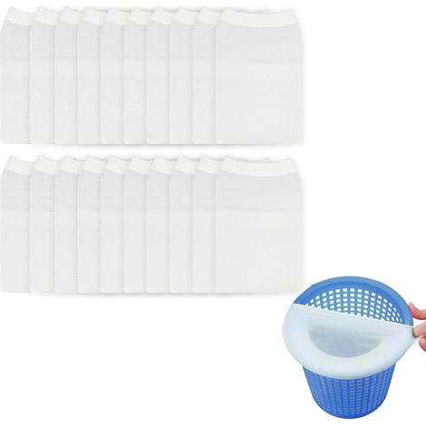 Lot De 20 Chaussettes Pour Skimmer Piscine - Filtre Skimmer Piscine, Préfiltre Skimmer, Filet Skimmer Piscine, Chaussette Skimmer De Surface, Accessoires De Nettoyage Pour Une Eau Claire Et Propre