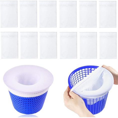 Prefiltre Skimmer Piscine Pack De 30 Pièces, Prefiltre Skimmer Réutilisable Pour Paniers De Piscine, Capture Débris, Feuilles Et Cheveux, Idéal Pour Piscines Creusées Et Hors Sol