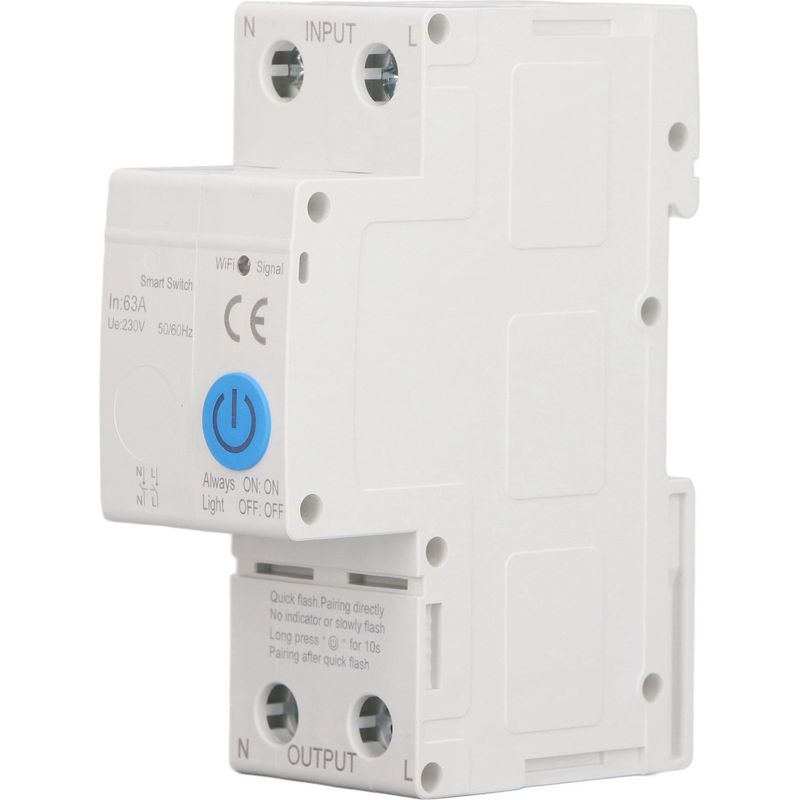 Intelligenter Zigbee 2p 63a Leitungsschutzschalter, Schalter Mit Sprachsteuerung Und App, Fernbedienung, Ac230v-energiezähler