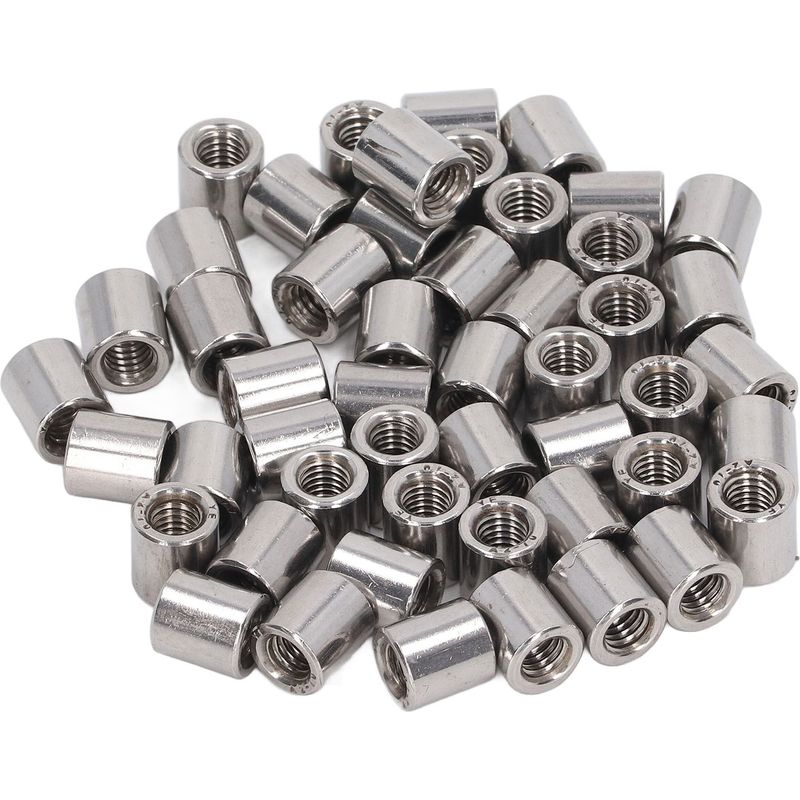 50 Runde Überwurfmuttern Mit Innengewinde M6x1,0, Länge 10 X 11 Mm, Edelstahl 304