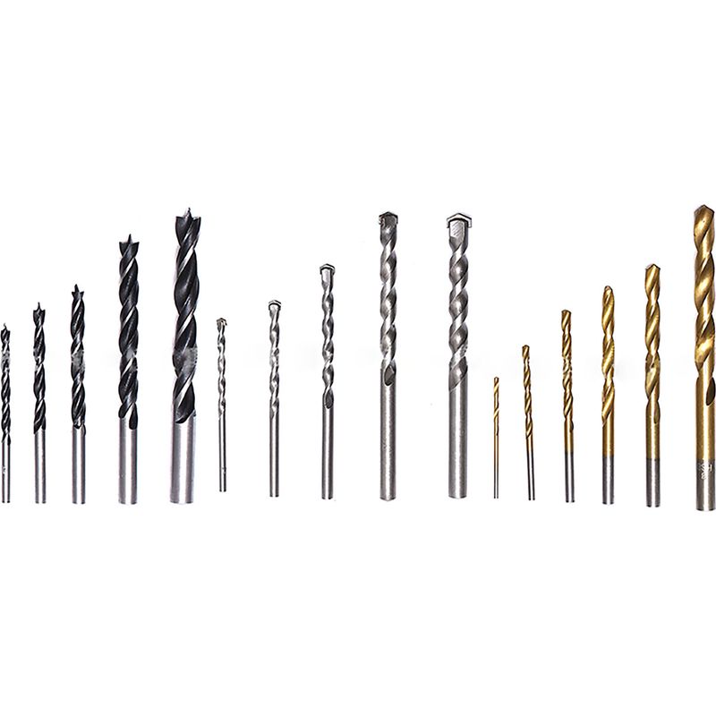 16-teiliges Hss-stahl-spiralbohrer-set Für Holz, Beton Und Metall – Bohrzubehör Für Verschiedene Materialien