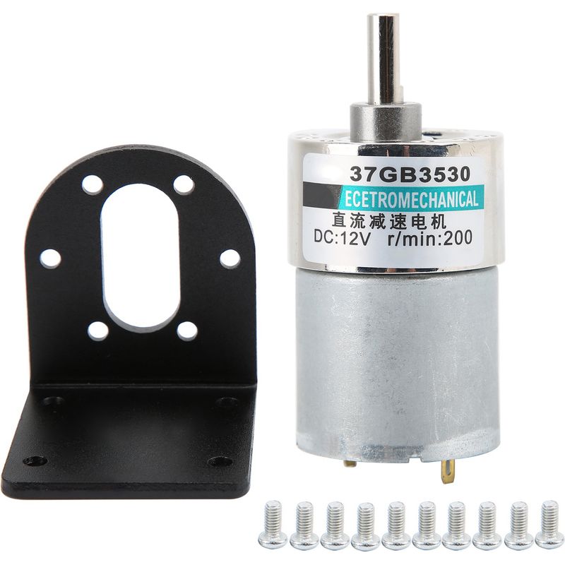 12-v-gleichstrommotor Xd37gb3530 Mit Permanentmagnet, Hohes Drehmoment, Niedrige Drehzahl 200 U/min, Mit Halterung