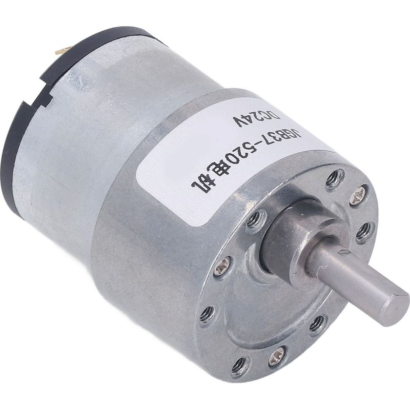 24-v-gleichstrom-getriebemotor, 107 U/min, Gehäuse Aus Aluminiumlegierung, Reibungsarme Messingspule, Reversibler Schneckengetriebemotor, Rostfrei