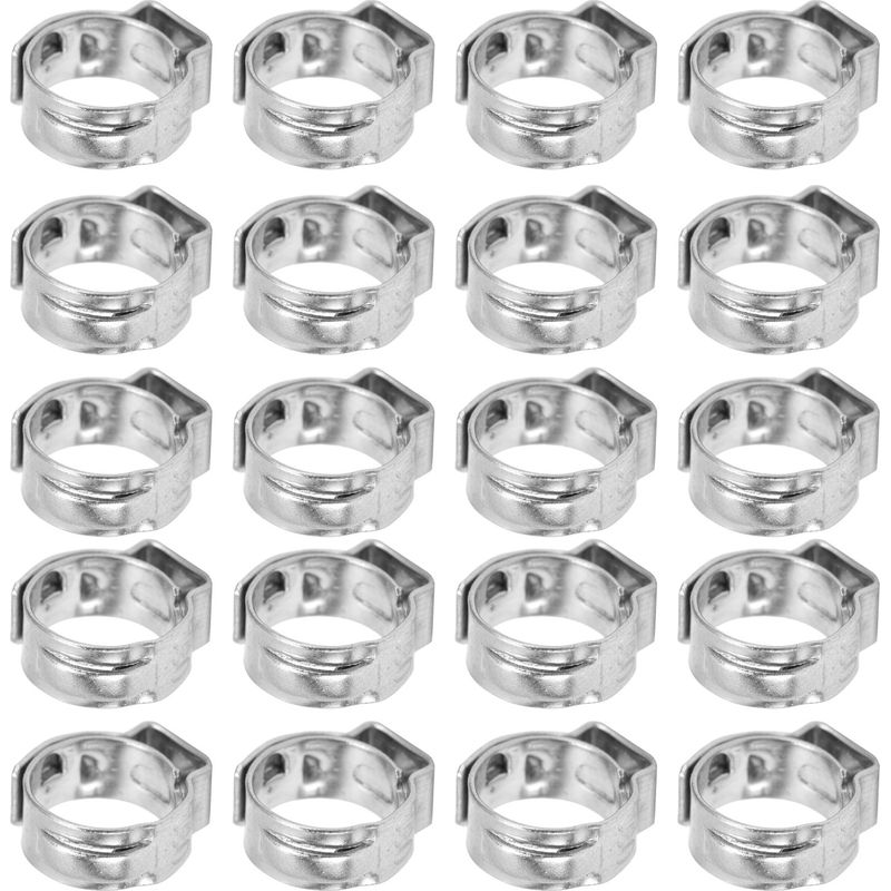 20 Verstellbare, Korrosionsbeständige Doppeldraht-schlauchschellen Aus Stahl, 9,6–11,3 Mm, Für Industrielle Anwendungen