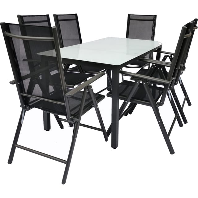 Vcm - 7 Tlg. Alu Gartenset Sitzgruppe 140 Ma