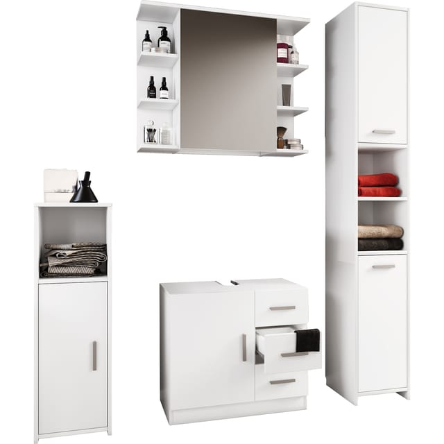 4-tlg. Komplettset Badmöbel Set Zalo Ll