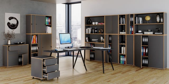 Vcm - Büroschrank Schiebetüren Salia 5f B100