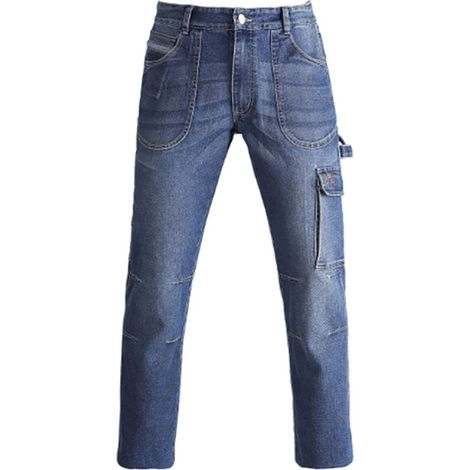 Kapriol – Schmal Geschnittene Arbeitsjeans Aus 310 G/m² Denim – Verstärkte Taschen Und Verstellbarer Bund – Verschleiß- Und Staubabweisend