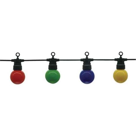 Optonica – 8 M Lichterkette Für Den Außenbereich – 10 Mehrfarbige G45-led-lampen – Ip65 Wasserdicht – 1500 Lumen Für Festliche Stimmung