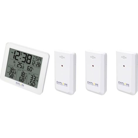Wsh4003 Funkgesteuerte Wetterstation – 3 Sensoren – Batteriebetrieben (lr03) – Digitalanzeige – Innen-/außentemperatur Und Luftfeuchtigkeit – Oregon Scientific