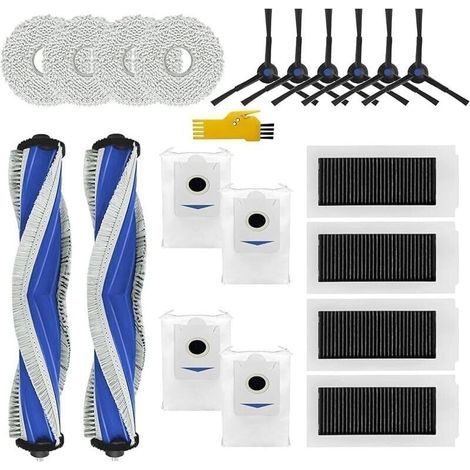 Ecovacs Deebot X5 Omni Saugroboter Zubehör, Ersatzteile, 20er-pack: 2 Hauptbürsten, 4 Filter, 6 Bürsten