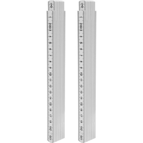 Règle De Charpentier Pliante 2m, Lot De 2, Légère Et Compacte, Outil De Mesure Pour Menuiserie