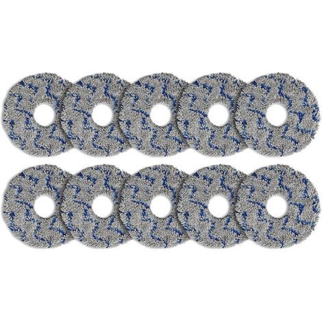 Alliandis(10 Pices) Tampons De Nettoyage Pour Ecovacs Deebot X5 Omni/ N30 Pro Omni/ T30 Pro Max/ T30 Pro Omni/ T30s/ T30s Combo/ X2 Omni X2 Pro/ X1 Omni/ X1 Pro Omni/ T20 Omni/ T10 Omni/ T10 Turbo