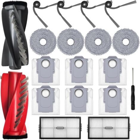 Alliandisaccessoires Pour Roborock Saros 10r, Jkoisl 1 Brosse Rouleau Principale, 6 Sacs Poussire, 4 Brosses Latrales, 2 Filtres, 4 Serpillres, Pices De Rechange Pour Robot Aspirateur